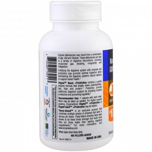 Enzymedica, Digest Basic + пробиотики, 90 капсул