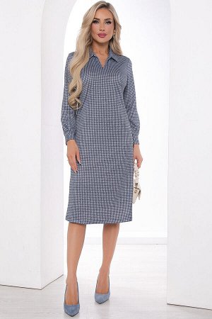 Платье Офис Леди (синее) П11314