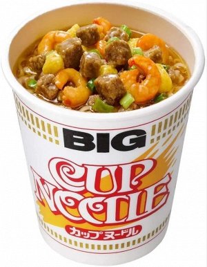Суп-лапша NISSIN BIG с креветкой и соевым соусом 100гр