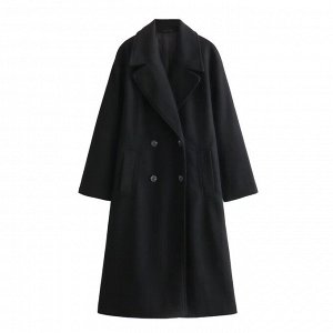 Женское пальто, цвет черный