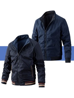 Мужская двухсторонняя куртка, цвет темно-синий