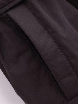 Женская удлиненная куртка с капюшоном, цвет черный