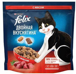 Felix сухой корм для кошек Двойная вкуснятина с мясом 1.3кг