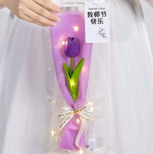Подарочный набор: тюльпан в упаковке с подсветкой