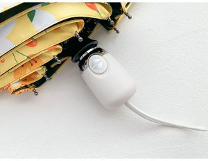 Автоматический зонт с 8-ю спицами, цвет желтый, принт "Цветочки"