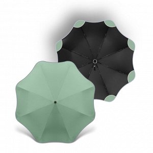 Автоматический зонт с 8-ю спицами, фигурные края со светоотражающей окантовкой, цвет зеленый