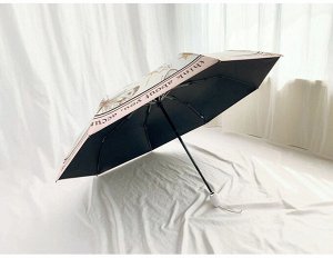 Автоматический зонт с 8-ю спицами, цвет белый/розовый, с принтом
