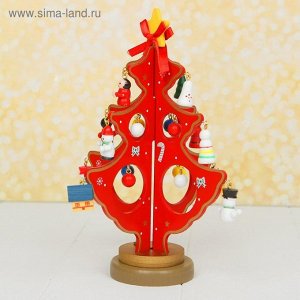 Сувенир новогодний "Ель на подставке" (градиент, цвет микс)