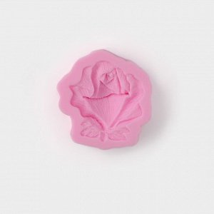 Силиконовый молд Доляна «Дикая роза», 5,5x5x1,5 см, цвет розовый