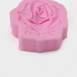 Силиконовый молд Доляна «Дикая роза», 5,5x5x1,5 см, цвет розовый