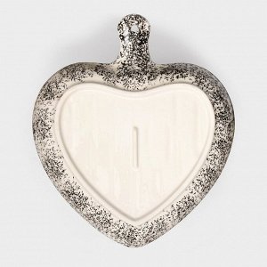 Форма для запекания керамическая "Сердце", серая, 1 сорт, Иран