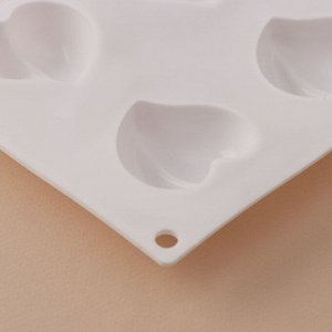 Форма для муссовых десертов и выпечки «Рандеву», 30x14,4x2 см, 8 ячеек (4,9x4,4 см), цвет белый