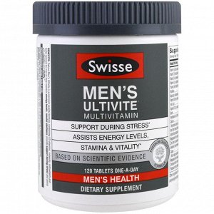 Swisse, Мультивитамины Mens Ultivite, мужское здоровье, 120 таблеток