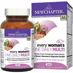 New Chapter, Ежедневные мультивитамины для женщин от 40 и старше , 72 таблетки