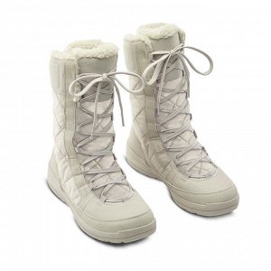 Женские теплые непромокаемые зимние ботинки - sh500 высокие - на шнуровке