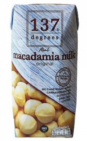 Молоко из макадамии 137 Degrees обогащенное витаминами 180мл Таиланд