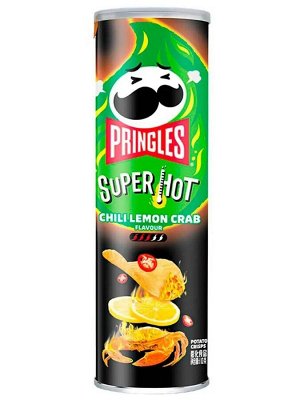 Чипсы Pringles со вкусом лимона и краба острые 110г Китай