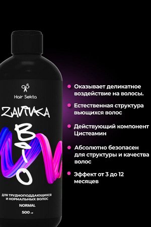 Хаир Секта Био-Завивка Профессиональная Hard для трудноподдающихся волос, Hair Sekta, 500 мл