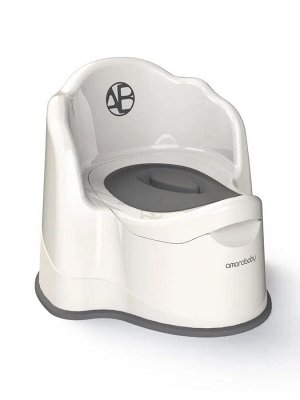 Горшок детский с крышкой AMAROBABY Ergonomic, молочный