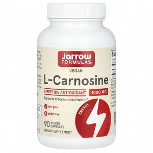 Jarrow Formulas, L-карнозин, 90 растительных капсул (500 мг на капсулу)