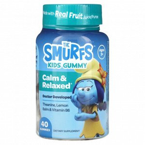 The Smurfs, Жевательные таблетки для детей, для успокоения и расслабления, для детей от 3 лет, ягодный смурф, 40 жевательных таблеток