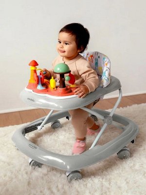 Ходунки детские с электронной игровой панелью Amarobaby, Running Baby, серый