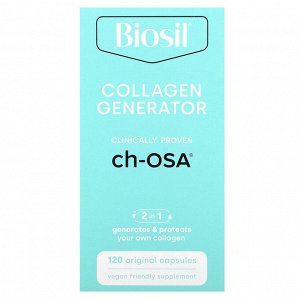 Biosil, Collagen Generator, средство для стимулирования производства коллагена, 120 оригинальных капсул
