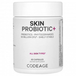 Codeage, пробиотик для кожи, 50 млрд КОЕ, 60 капсул