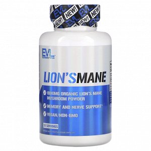 EVLution Nutrition, Lion's Mane, 60 растительных капсул (500 мг на капсулу)
