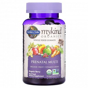 Garden of Life, MyKind Organics, пренатальные мультивитамины, со вкусом ягод, 120 веганских жевательных таблеток