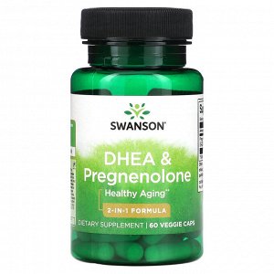 iherb Swanson, ДГЭ и прегненолон, 60 растительных капсул