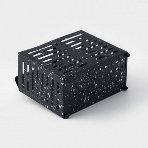 Сушилка для столовых приборов Доляна, 17.5x16.5x9 см, подвесная, металл, чёрная