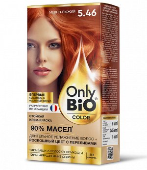 Краска для волос натуральная тон 5.46 Медно-рыжий Fito Косметик Only Bio Color без аммиака 115 мл