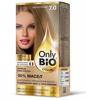 Краска для волос натуральная тон 7.0 Светло-русый Fito Косметик Only Bio Color без аммиака 115 мл