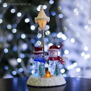 Игрушка световая "Фонарь и два снеговика" (батарейки не в комплекте) 4 LED