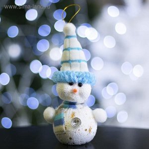 Игрушка световая "Снеговик со звездочками в шарфике", батарейки в комплекте