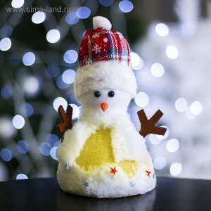 Игрушка световая "Праздничный снеговик", 12х20 см