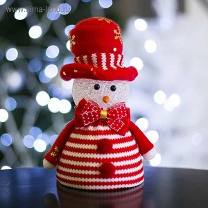 Игрушка световая "Снеговик в шляпе" , 11х19 см