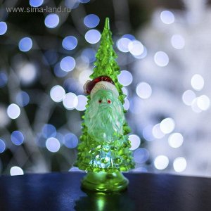 Игрушка световая "Ёлочка Дед мороз" (батарейки в комплекте) 18,5 см, 1 LED, RGB, ЗЕЛЕНАЯ