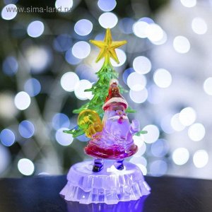 Игрушка световая "Дед мороз под елкой" (батарейки в комплекте) 1 LED, RGB