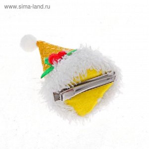 Карнавальный зажим "Колпачок с блёстками", цвета МИКС