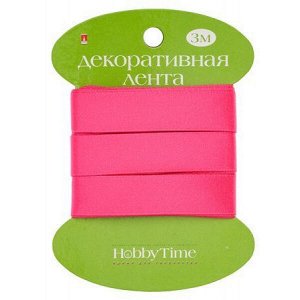Лента декоративная АТЛАСНАЯ "ФУКСИЯ" 3 м х 15 мм 2-615/15 Альт
