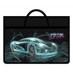 Папка  А3 пластиковая на молнии с ручками 47х33,5х5 см ПМ-А3-26 &quot;NEON CAR&quot; Пчелка