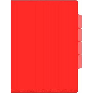 Папка-уголок 3-х уровневая 150мкр -E356RED красная (816366) Бюрократ