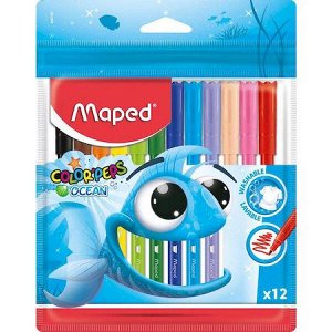 Фломастеры 12цв 845720 суперсмываемые COLOR'PEPS OCEAN Maped
