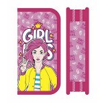 Пенал 4-х ств. 190х105 мм ПО-901 &quot;BAD GIRL&quot; SOFT тканевый торец Пчелка