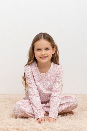 Пижама(Весна-Лето)+girls (бледно-лиловый, цветочки)