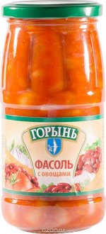 Фасоль с овощами &quot;ГОРЫНЬ&quot; 470г с/б