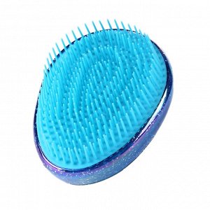 Расческа массажная капля, цвет голубой, 9 см