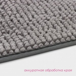 Коврик для дома Доляна «Букли», 50x80 см, светло-серый